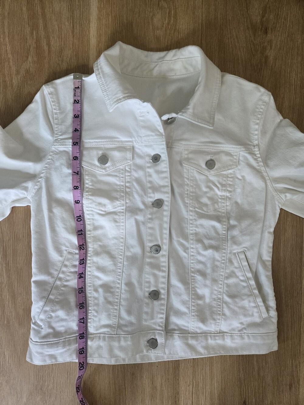 Ann Taylor White Denim Jean Jacket - Picture 9 of 9